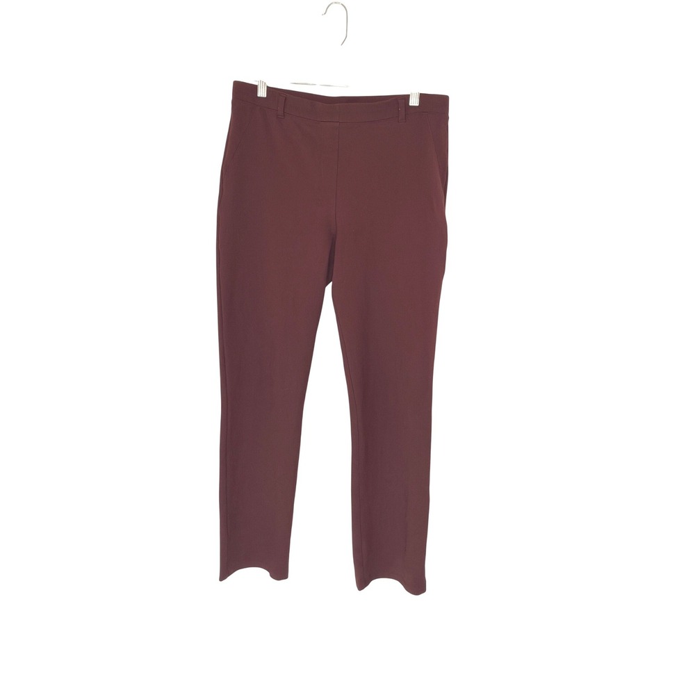 Quince Ultra-Stretch Ponte Straight Leg Pants Women's Dark‎ Orchid Purple Large